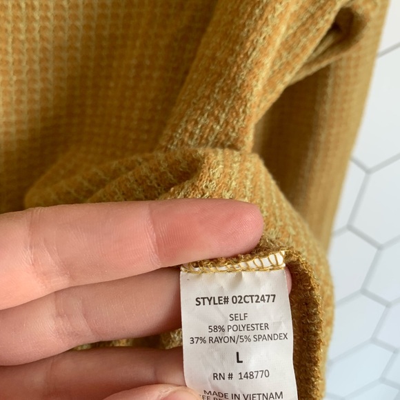 Sienna Sky tie front woven top in mustard yellow - Picture 7 of 7